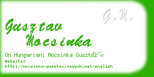 gusztav mocsinka business card